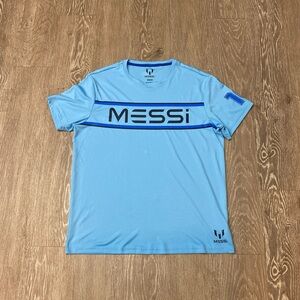 Messi Men's Light Blue Athletic Crewneck Jersey